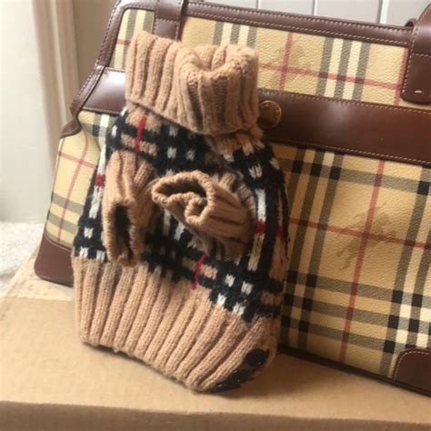 burberry pattern dog sweater|Burberry dog collar.